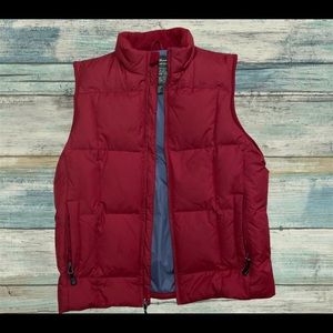 MENS MEDIUM Eddie Bauer Premium Insulated Goose Down Red Vest